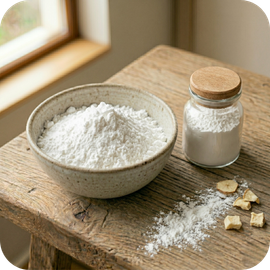 Earth's Favor cipslerinde doku ve çıtırlık için kullanılan doğal patates nişastası