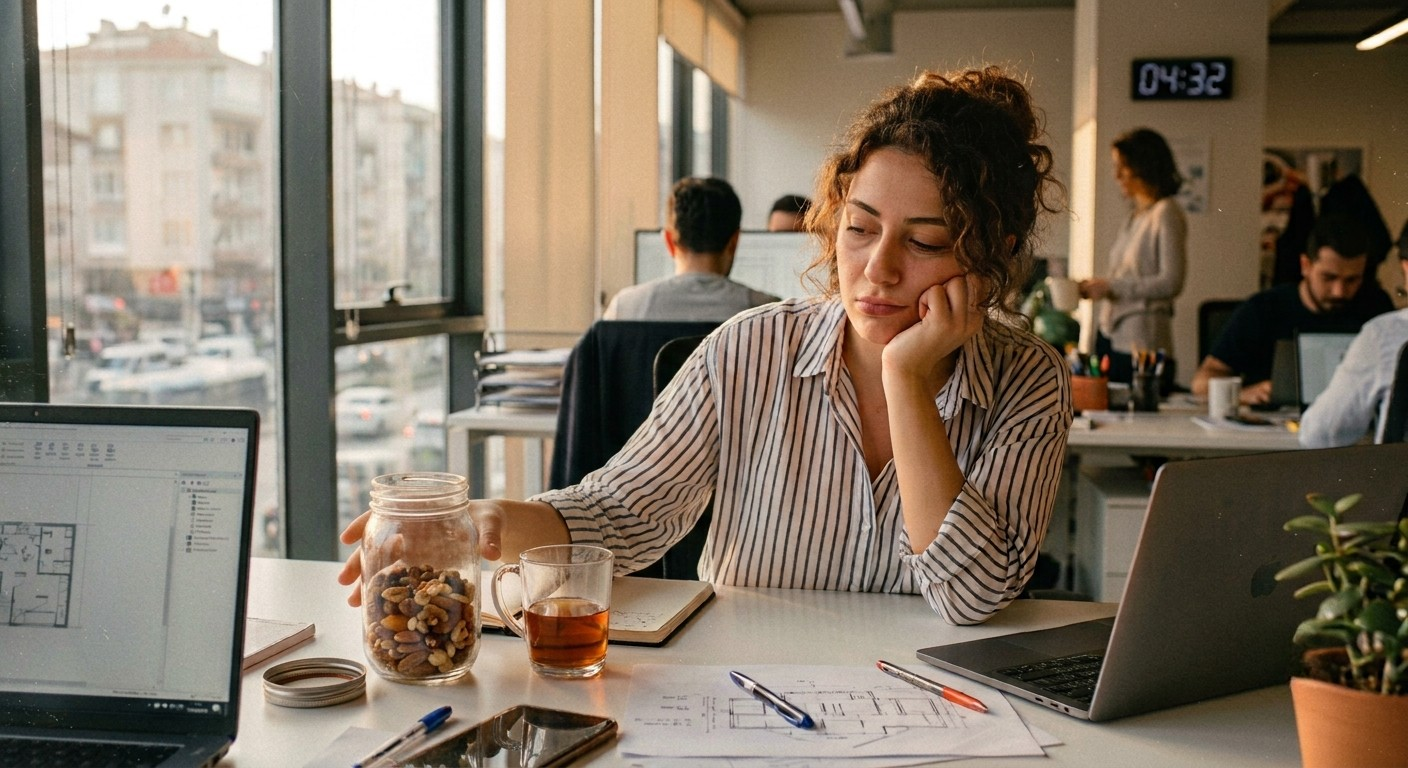 Ofiste saat 16:00 sendromu için sağlıklı atıştırmalık alternatifleri
